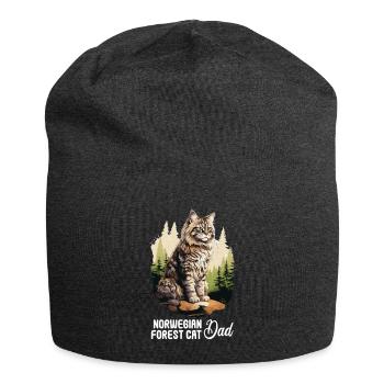 Norwegian Forest Cat - Jersey-Beanie - Anthrazit - Vorne
