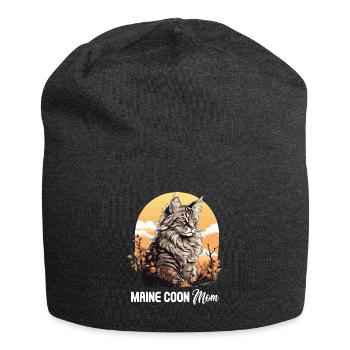 Maine Coon - Jersey Beanie - charcoal grey - Front