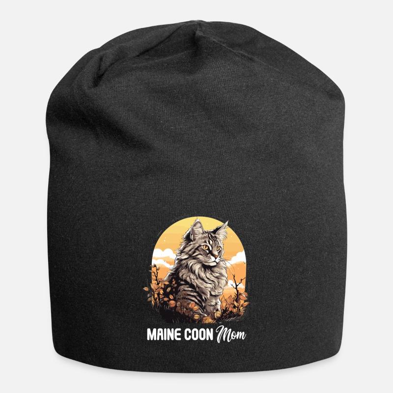 Maine Coon - Jersey Beanie - black