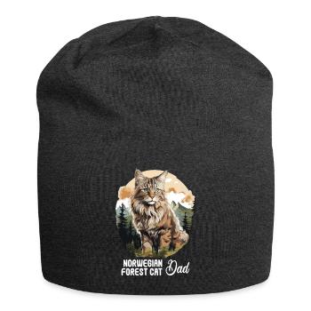 Norwegian Forest Cat - Jersey-Beanie - Anthrazit - Vorne
