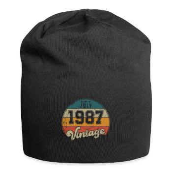 Vintage Geburtstag - Juli 1987 - Geschenkidee - Jersey-Beanie - Schwarz - Vorne