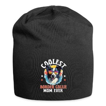 Border Collie Dog - Coolest Border Collie Mom ever - Jersey Beanie - black - Front