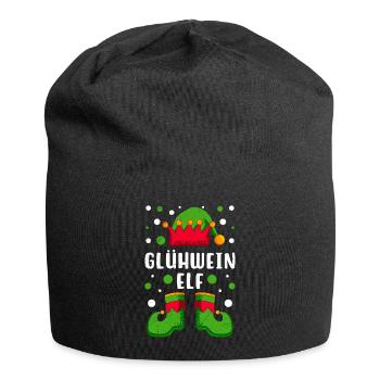 Glühwein Elfe Weihnachtsmarkt Glühweinstand - Jersey-Beanie - Schwarz - Vorne