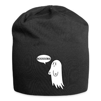 Boooobs | Boobs, Halloween, Ghost, Ghost - Jersey Beanie - black - Front