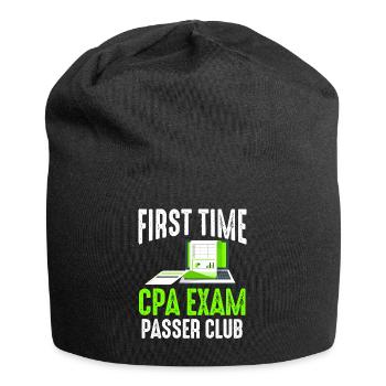Passed CPA Exam For Certified Accountant Funny - Jersey Beanie - black - Front
