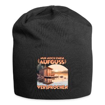 Ideales Geschenk für Sauna Fans und Wellness Fans - Jersey-Beanie - Schwarz - Vorne