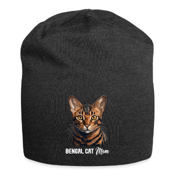 Bengal Cat - Jersey Beanie - charcoal grey - Front