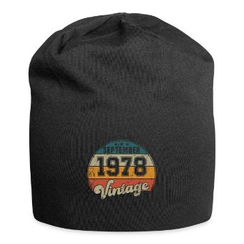 Vintage Birthday - September 1978 - Gift Idea - Jersey Beanie - black - Front