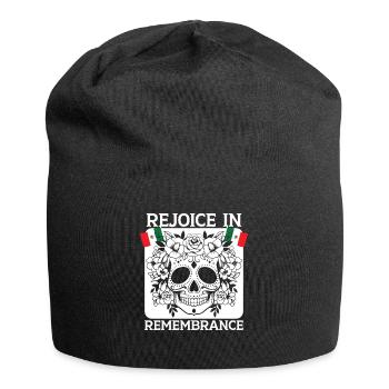 Rejoice in Remembrance Dia de Muertos - Jersey Beanie - black - Front