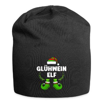 Glühwein Elfe Weihnachtsmarkt Glühweinstand - Jersey-Beanie - Schwarz - Vorne