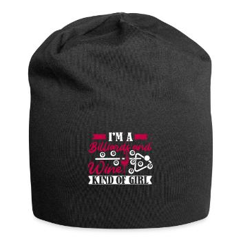 I'm A Billiards And Wine Kind Of Girl - Jersey-Beanie - Schwarz - Vorne