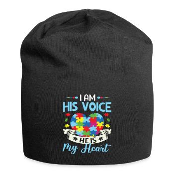 Soutien à la sensibilisation à l’autisme pour les autistes - Bonnet en jersey - noir - Devant