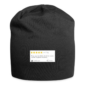 Kaffee durch Gin ersetzen! - Jersey-Beanie - Schwarz - Vorne