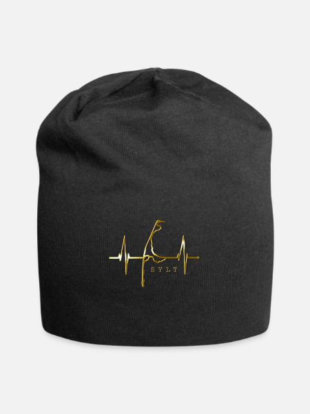 Sylt Skyline Nordsee Herzschlag Nordfriesen Sylter - Jersey-Beanie - Schwarz