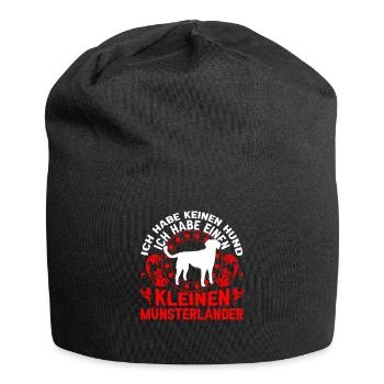 Ich habe einen Kleiner Münsterländer - Jersey-Beanie - Schwarz - Vorne