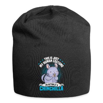 Chinchilla Kostüm Nagetier Wollmaus - Jersey-Beanie - Schwarz - Vorne