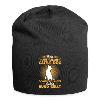 Australian Cattle Dog schnarcht lauter - Jersey-Beanie - Schwarz - Vorne