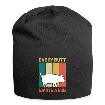 Every butt wants its touch and affection - Jersey Beanie - black - Front