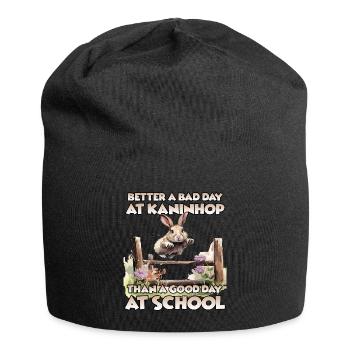 HappyHop training and joy for kaninhop fans - Jersey Beanie - black - Front