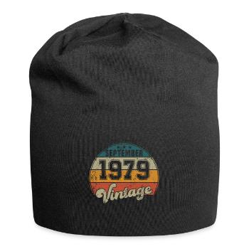 Vintage Geburtstag - September 1979 - Geschenkidee - Jersey-Beanie - Schwarz - Vorne