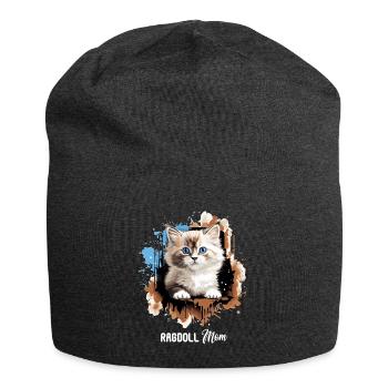 Poupée de chiffon - Bonnet en jersey - charbon - Devant