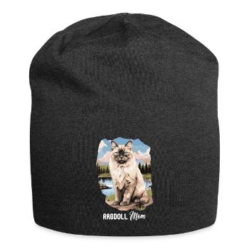 Poupée de chiffon - Bonnet en jersey - charbon - Devant