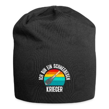 Backfans Ich bin ein Schneebesen Krieger Backen - Jersey-Beanie - Schwarz - Vorne