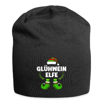 Glühwein Elfe Weihnachtsmarkt Glühweinstand - Jersey-Beanie - Schwarz - Vorne