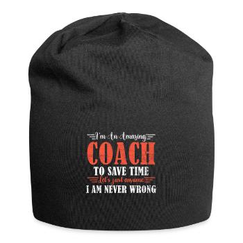 Awesome Coach - Jersey Beanie - black - Front