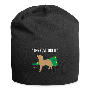 Schuldiger Hund Katzenstreiche Weihnachten - Jersey-Beanie - Schwarz - Vorne
