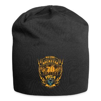 70. Geburtstag 1954 Rock'n Roll für immer Geschenk - Jersey-Beanie - Schwarz - Vorne