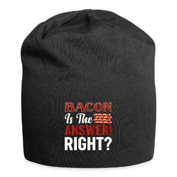 Bacon is the right answer right ham - Jersey Beanie - black - Front