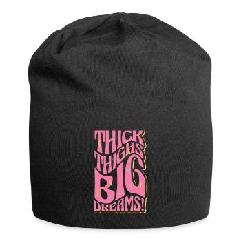 Bewusstsein für die Körperakzeptanz von kurvigen Küken - Jersey-Beanie - Schwarz - Vorne