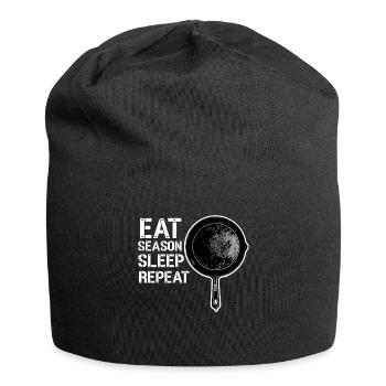 Gusseisen Pfanne Liebhaber Braten Pfanne Lustiges Kochen - Jersey-Beanie - Schwarz - Vorne