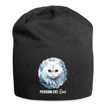 Persian Cat Perser Katze - Jersey-Beanie - Schwarz - Vorne