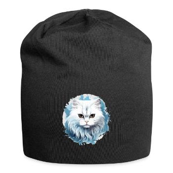 Persian Cat Perser Katze - Jersey-Beanie - Schwarz - Vorne