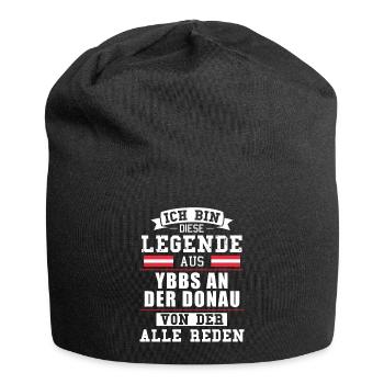 Stadt Ybbs an der Donau Österreich Legende Spruch - Jersey-Beanie - Schwarz - Vorne