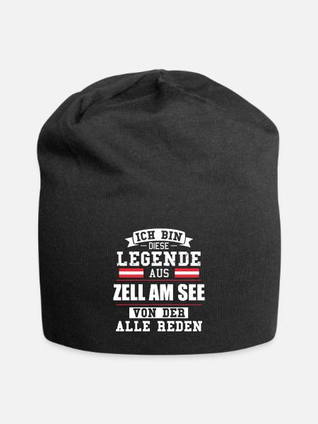 Stadt Zell am See Österreich Legende Spruch - Jersey-Beanie - Schwarz