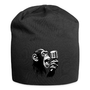 Monkey Band Leader | Monkey Orchestra - Jersey Beanie - black - Front