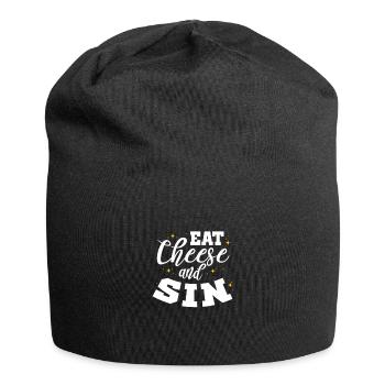 Cheese Cheesecake Food Gift - Jersey Beanie - black - Front