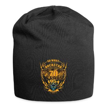70e anniversaire 1954 Rock and Roll Forever cadeau - Bonnet en jersey - noir - Devant