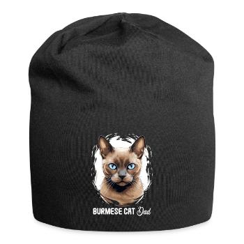 Burmese Cat Burma Katze - Jersey-Beanie - Schwarz - Vorne