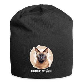 Burmese Cat Burma Katze - Jersey-Beanie - Schwarz - Vorne