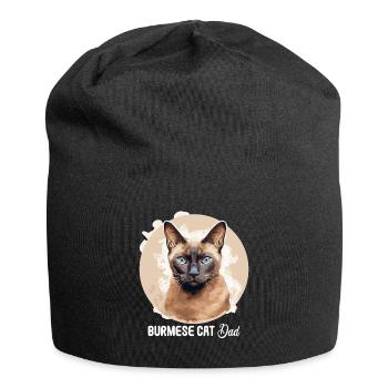 Burmese Cat Burma Katze - Jersey-Beanie - Schwarz - Vorne