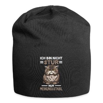 Katze Kätzchen Katzenliebhaber Spruch - Jersey-Beanie - Schwarz - Vorne