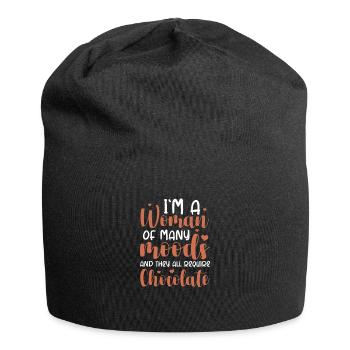 Schokolade Schoko Essen Kakao Geschenk - Jersey-Beanie - Schwarz - Vorne
