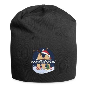 Nom de Marianne génial w chapeau de père Noël dans le thème de Noël - Bonnet en jersey - noir - Devant