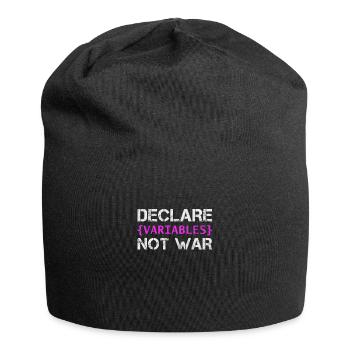 Hacker - Jersey-Beanie - Schwarz - Vorne