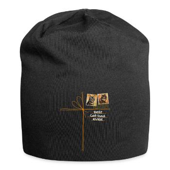 Chats, Papa, Chat, Dessins Animés, Chats, Chat Papas - Bonnet en jersey - noir - Devant