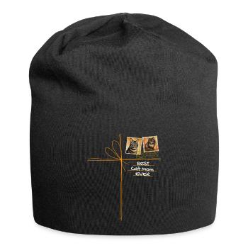 Chat Maman Chat Chat Cartoon Chats Chat Mamans - Bonnet en jersey - noir - Devant